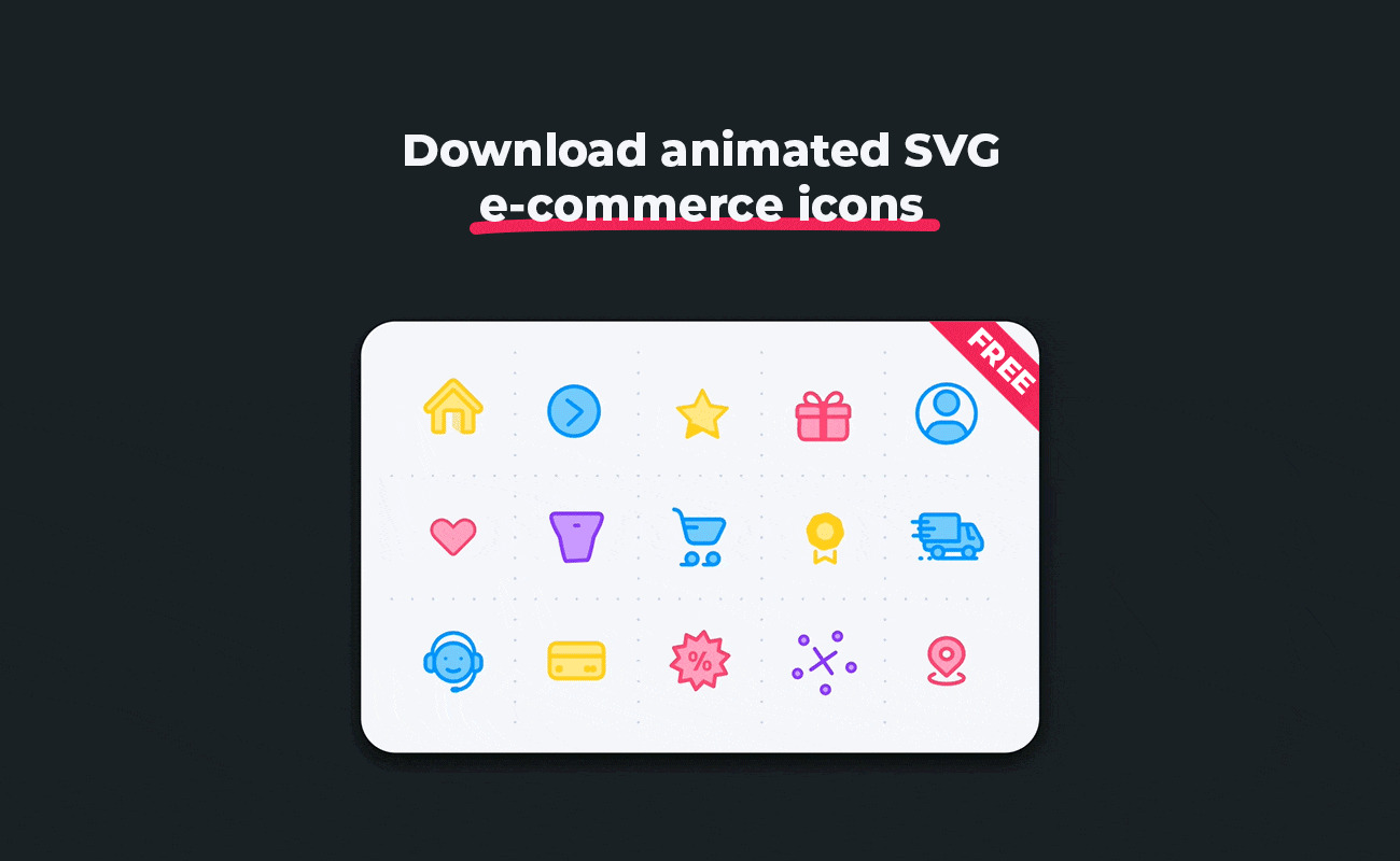 Free Animated Ecommerce Icons to Help You Sell More