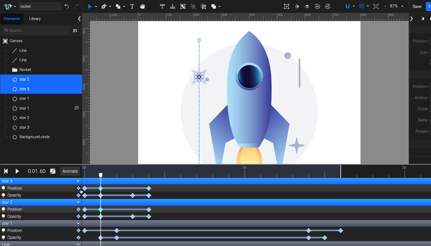 Add a new position keyframe exactly above or a little after the opacity keyframe