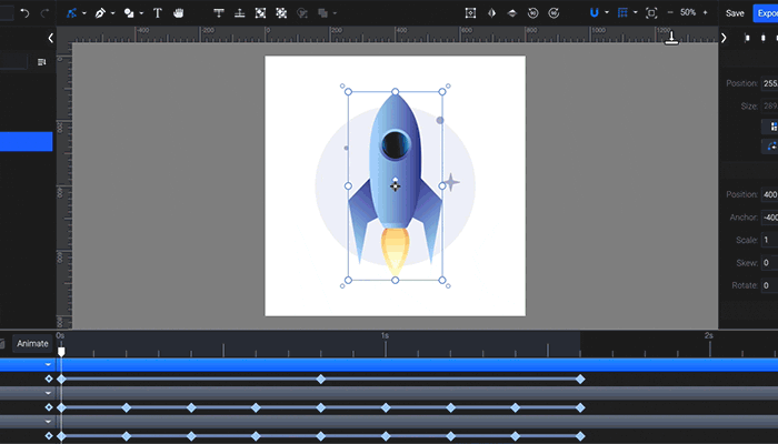 SVGator how to use guides and grids