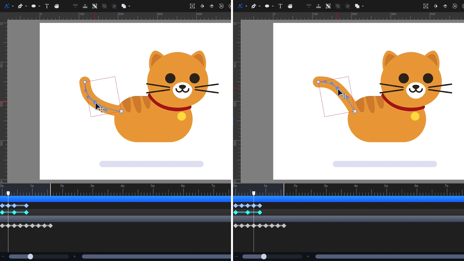 Create two more in-between morph frames