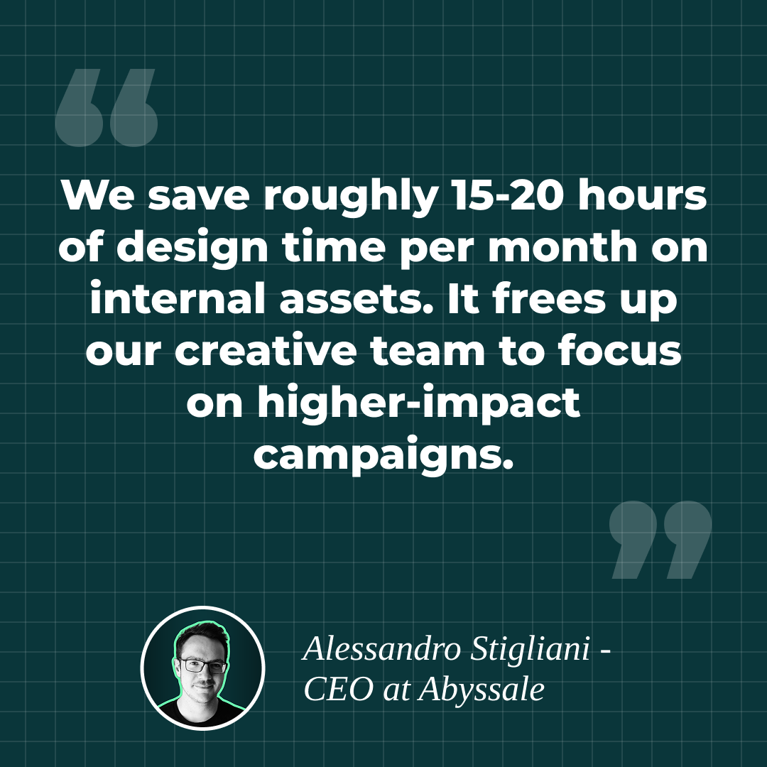 Alessandro Stigliani quote about saving time using SVGator