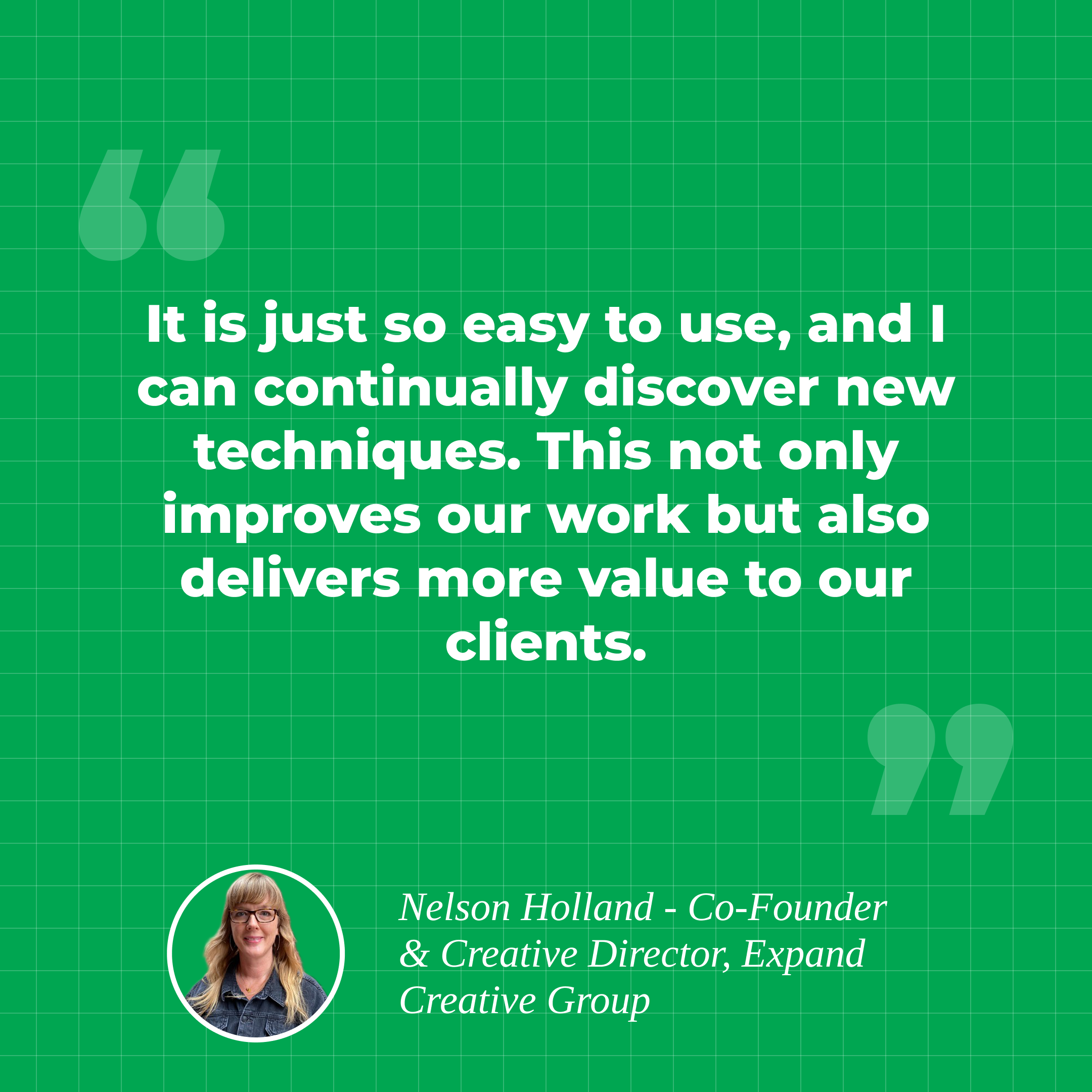 Nelson Holland quote about how easy to use is SVGator