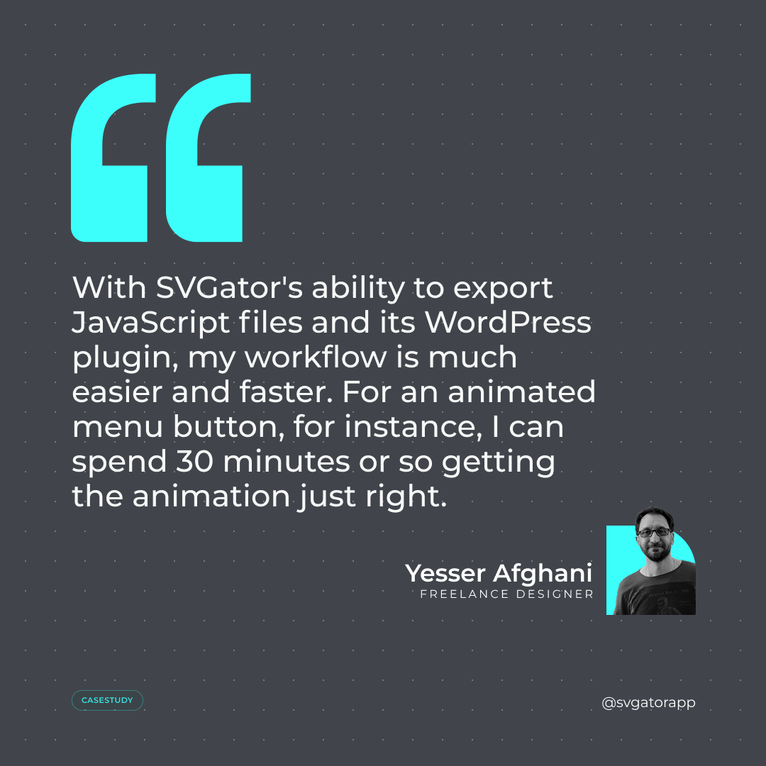 Making animated SVG a part of freelance interface work