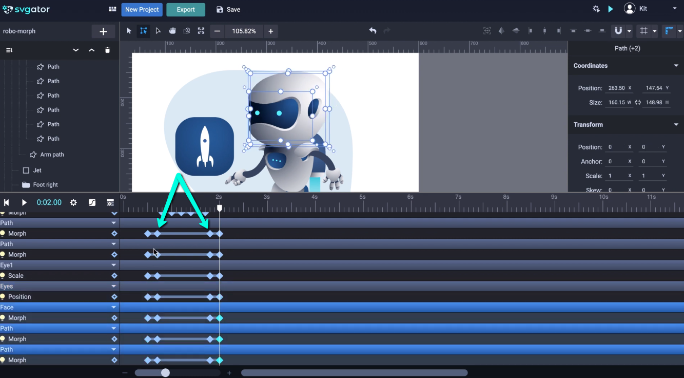 morph animation