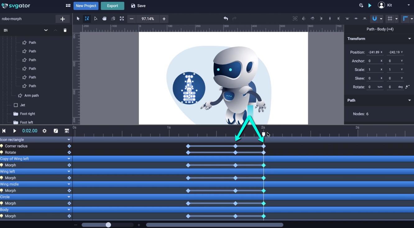 morph animation