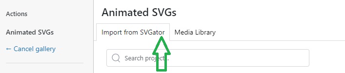 Importing animated SVG projects from SVGator