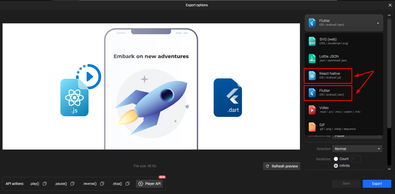 mobile animation react native flutter