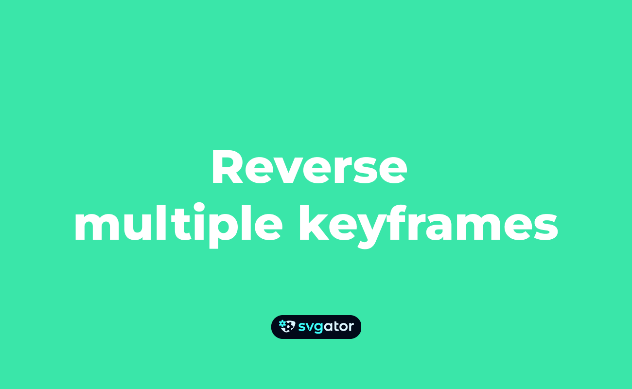 How To Reverse A Sequence Of Keyframes