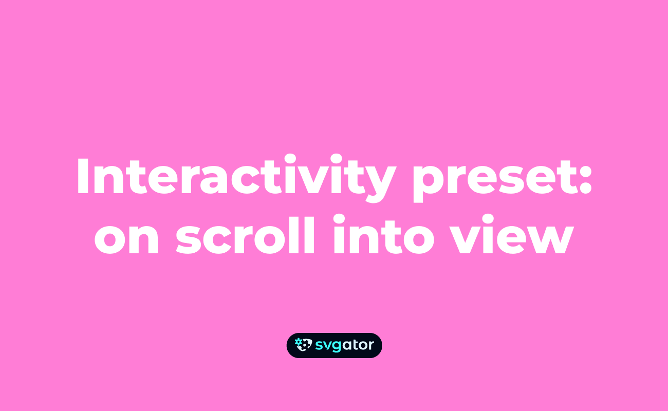 Make An SVG Animation Play On Scroll Into View