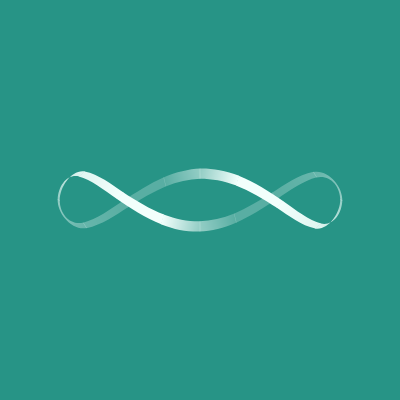 Twisting ribbon loader animation - customizable colors