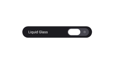 Liquid glass green on/off switch - animated toggle UI