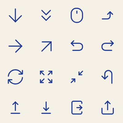 Animated arrow icons - hand-drawn pen