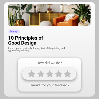 Animated star rating - review field template