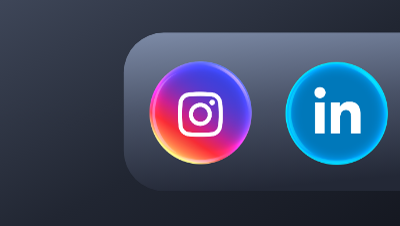 Animated social media icons - 3D sliding carousel