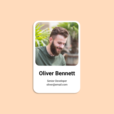 Animated profile card - card flip effect