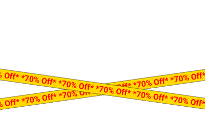 Black Friday animation- ribbons with 70% off sales
