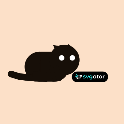 Cat pokes logo loader animation - customizable logo