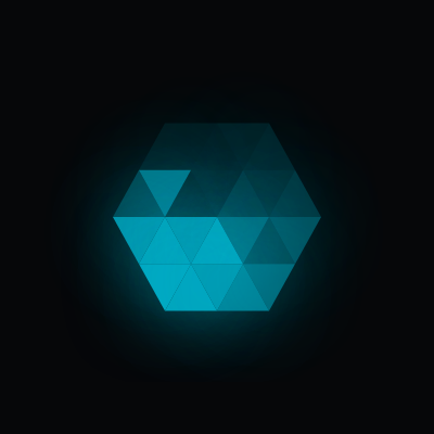Glowing hexagon loader animation - customizable colors