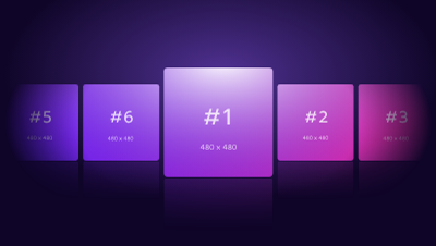 Cards carousel & gradient animation - landscape