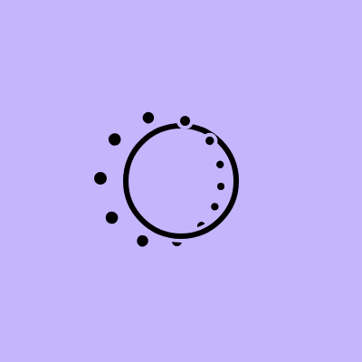 Orbiting dots ring loader animation - customizable colors