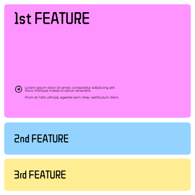 Scale up cards - animated feature presentation