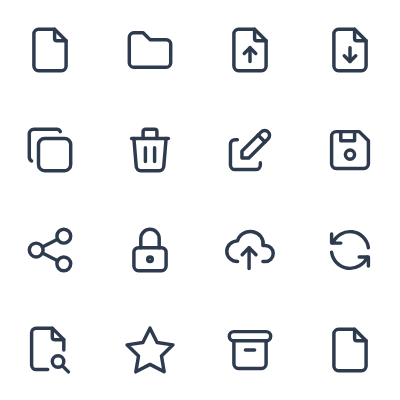 Animated SVG icons - files and documents