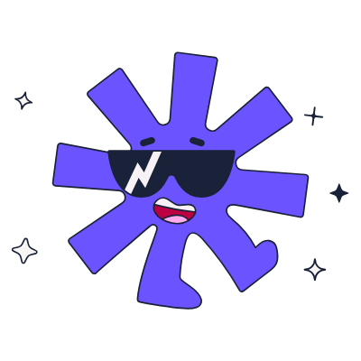 Spinning burst character - loading animation