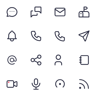 Animated icon pack - communication