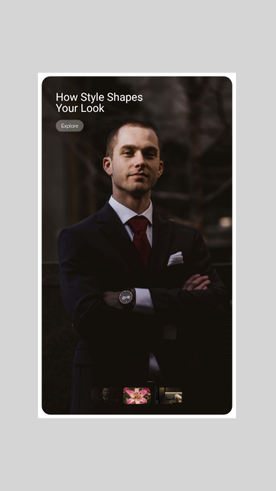 Article gallery iOS - animated blur transition