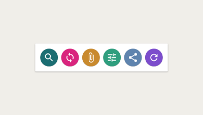 Rotating icon buttons - hover ring