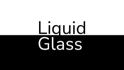 Liquid glass title text reveal - split line kinetic typography