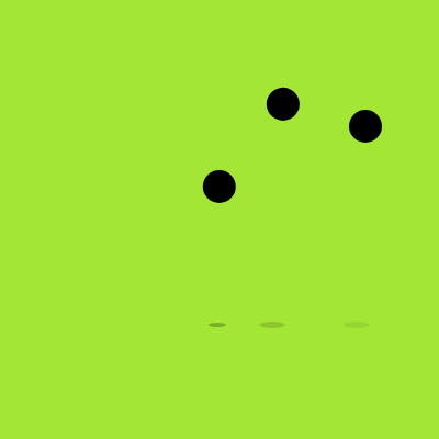 Figure-eight dots loader animation - customizable colors