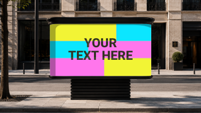 Urban billboard animated text template