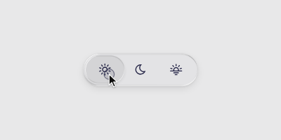 Liquid glass theme toggle - iOS replica