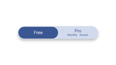 Animated toggle button - billing monthly or annual