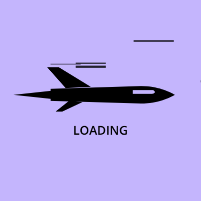 Speeding rocket loader animation - customizable colors